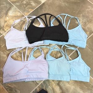Alphalete Strappy Sports Bra  Black, Light Blue, Lavender